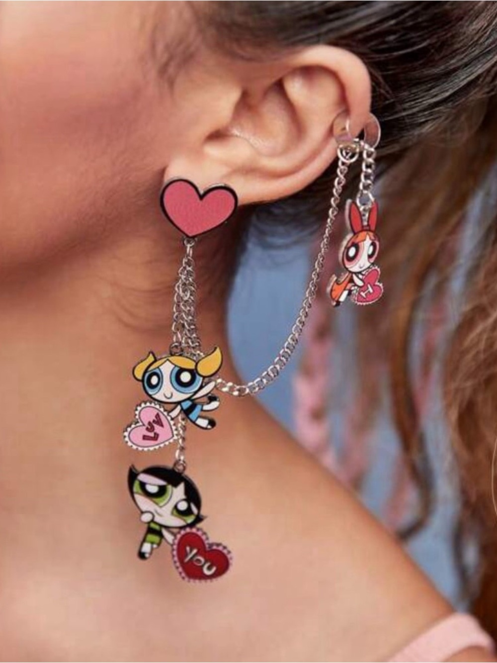 The Powerpuff Girls Single Earring Ear Cuff